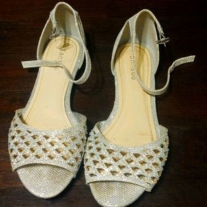 Girls Sparkle Flat  Dress Shoes